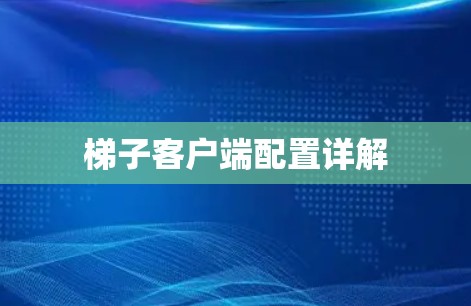 梯子客户端配置详解 梯子客户端配置详解