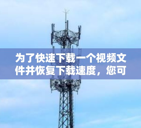 为了快速下载一个视频文件并恢复下载速度,您可以按照以下步骤操作 为了快速下载一个视频文件并恢复下载速度,您可以按照以下步骤操作