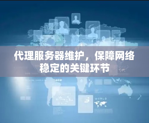 代理服务器维护,保障网络稳定的关键环节 代理服务器维护,保障网络稳定的关键环节